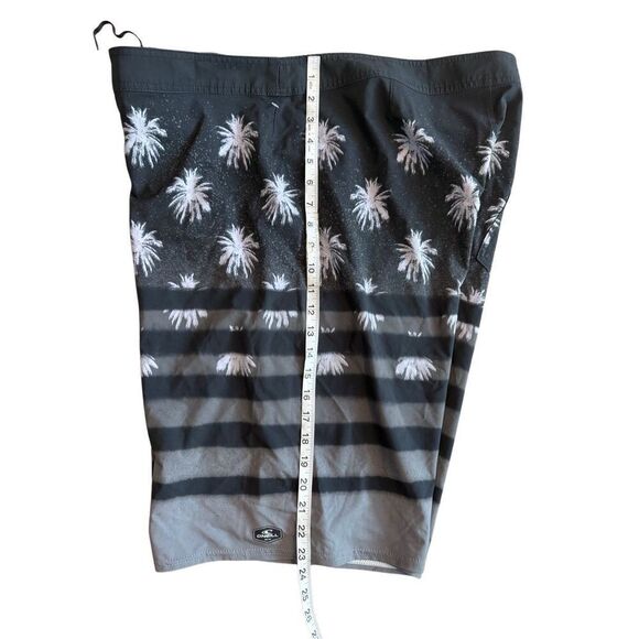 O’Neill Men’s Hyperfreak Heat Block Striped Black Gray Swim Boardshorts 42 - Picture 7 of 15